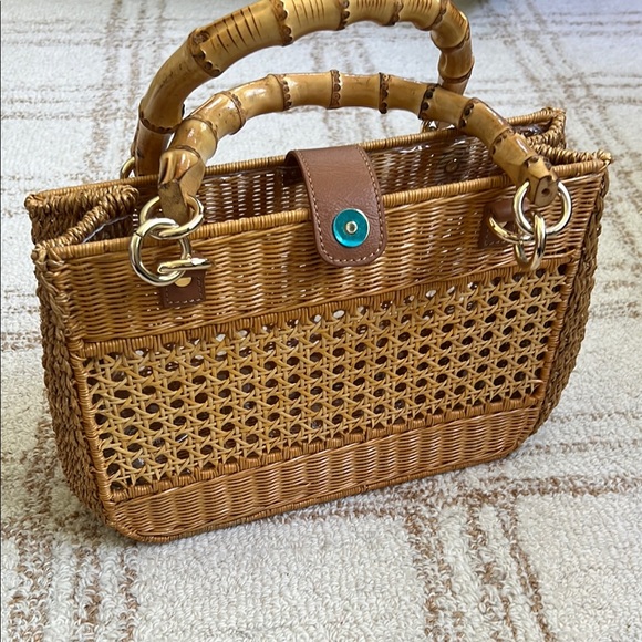 Serpui Handbags - Serpui wicker bamboo Brown Woven Tote
